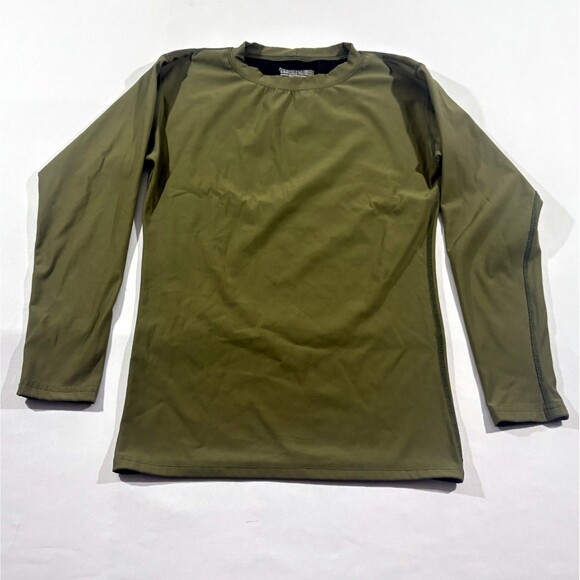 Dri-Duke Shirt Mens Olive Green Nylon Blend Moisture Control Long Sleeve Sz M - Picture 1 of 7